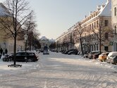 Die Königstraße im Winter - Neustädter Barockviertel
