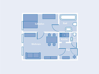 floor plan of the holiday apartment FRIEDRICH in Dresden downtown