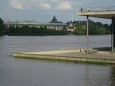 Hochwasser am Internationalen Congress Center Dresden