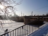 Winter on the Elbe river